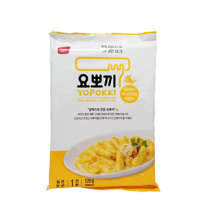 Рисовые клёцки токпокки Young Poong Golden Onion Butter Topokki (120 г)
