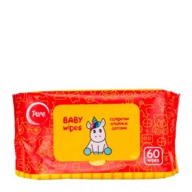 Детские салфетки Pure Baby Wipes (60 шт)