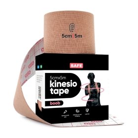 Кинезио тейп для груди SAFESPOT Kinesiology Boob Tape (5см*5м)