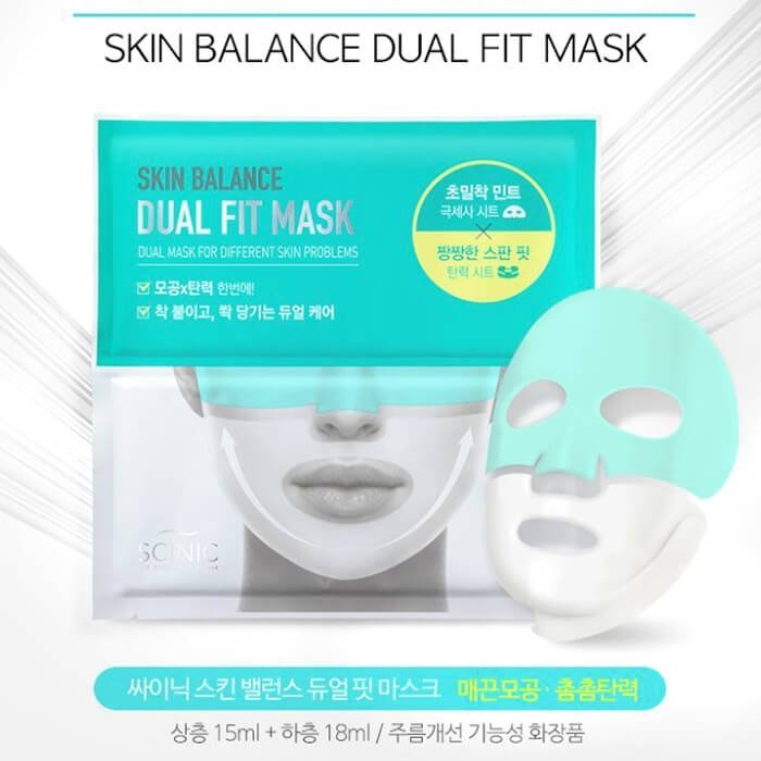 Тканевая маска Scinic Skin Balance Dual Fit Mask Pore Firming