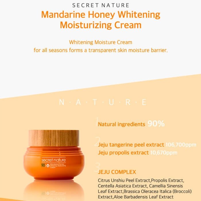 Secret Nature Mandarine Honey Whitening Moisturizing Cream