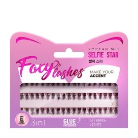 Накладные ресницы-пучки Selfie Star Foxy Lashes Black