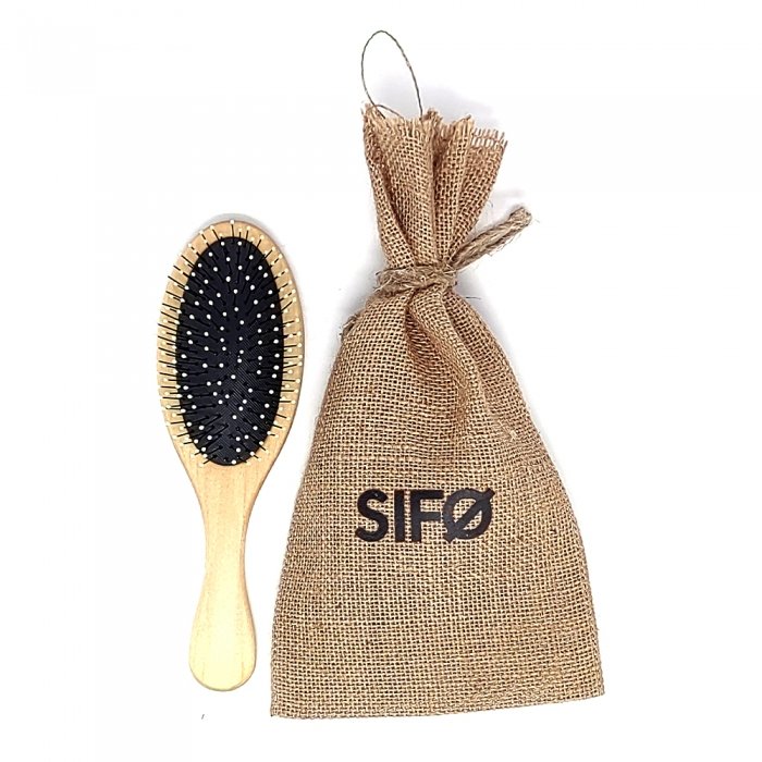 Расчёска массажная для волос SIFO - овальная с пластиковыми зубчиками