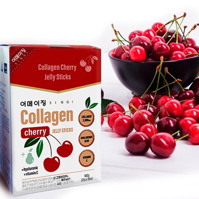 Коллагеновое желе в стиках Singi Jinskin Collagen Cherry Jelly Sticks (30 шт.)