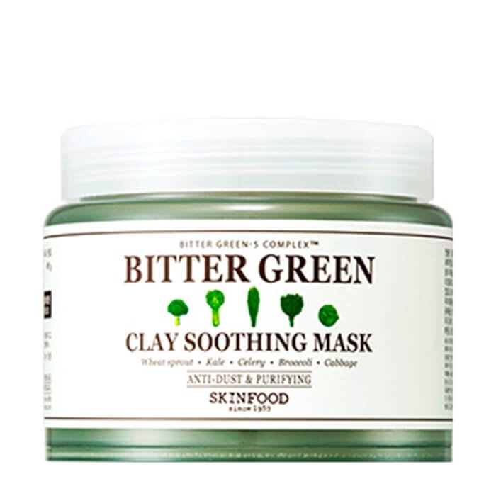Глиняная маска Skinfood Bitter Green Clay Soothing Mask