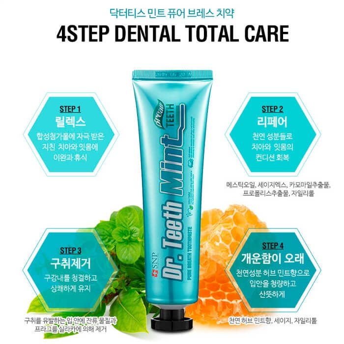 Зубная паста SNP Dr.Teeth Mint Pure Breath Toothpaste