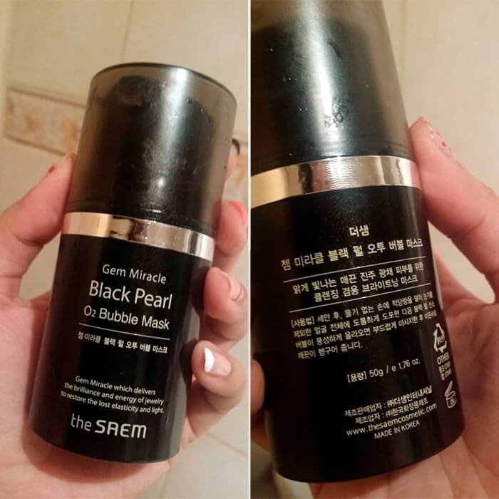 Кислородная маска The Saem Gem Miracle Black Pearl O2 Bubble Mask
