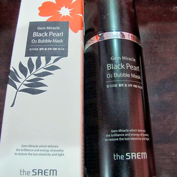 Кислородная маска The Saem Gem Miracle Black Pearl O2 Bubble Mask