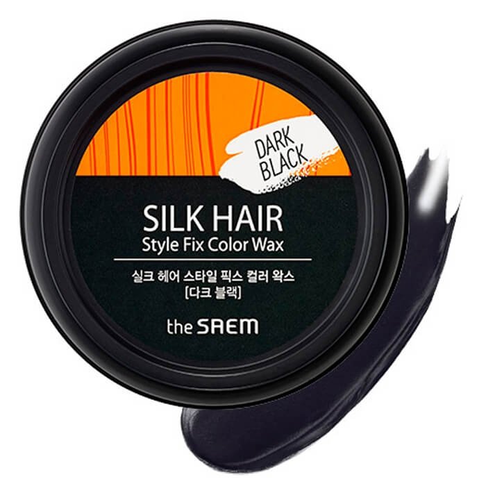 Воск для волос The Saem Silk Hair Style Fix Color Wax - Dark Black