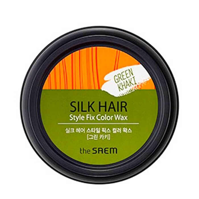 Воск для волос The Saem Silk Hair Style Fix Color Wax - Green Kahki