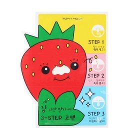 Набор от чёрных точек Tony Moly Homeless Strawberry Seeds 3-step Nose Pack