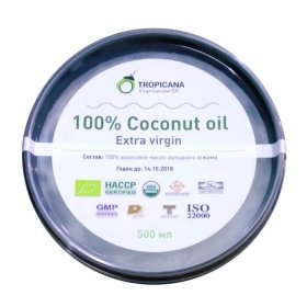 Кокосовое масло Tropicana Extra Virgin 100% Coconut Oil - Black Pack 500