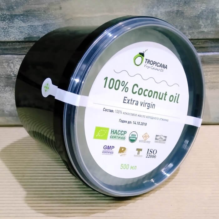 Кокосовое масло Tropicana Extra Virgin 100% Coconut Oil - Black Pack 500