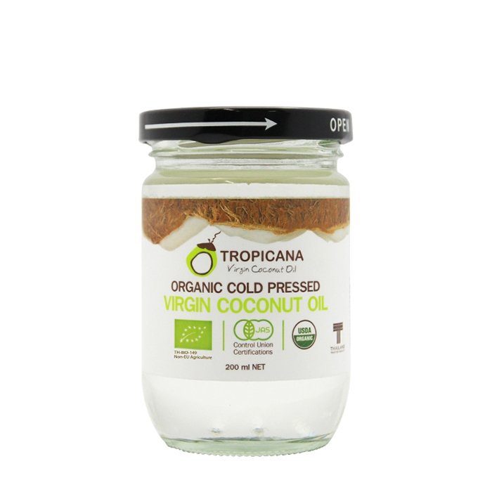 Кокосовое масло Tropicana Organic Cold Pressed Virgin Coconut Oil 100% (200 мл)