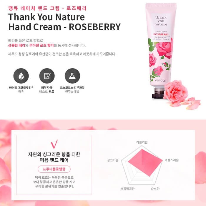Крем для рук Vprove Thank You Nature Hand Cream - Roseberry