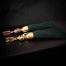 Серьги-кисти Wizard Brush - Dark Green