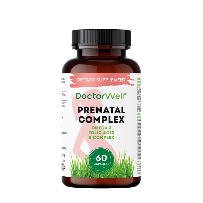 

Комплекс для беременных DoctorWell Prenatal Complex, Биологически активная добавка к пище с фолиевой кислотой и Омега-3