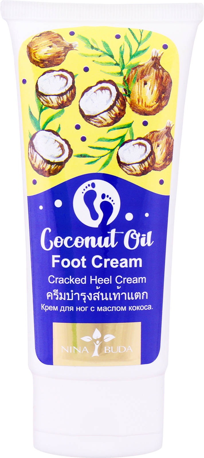 

Крем для ног Nina Buda Coconut Oil Foot Cream, Антибактериальный крем для ног с маслом кокоса