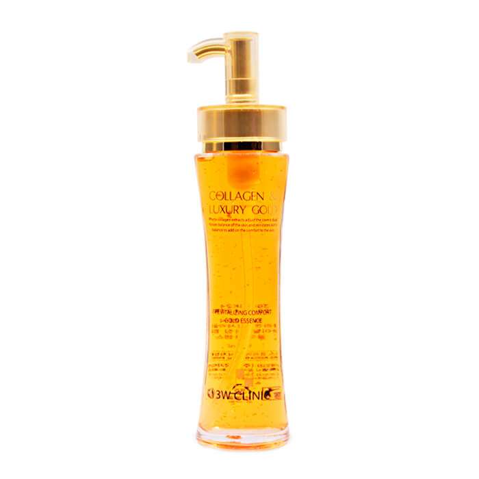 

Эссенция для лица 3W Clinic Collagen & Luxury Gold Revitalizing Comfort Gold Essence, Восстанавливающая эссенция для лица с золотыми частицами