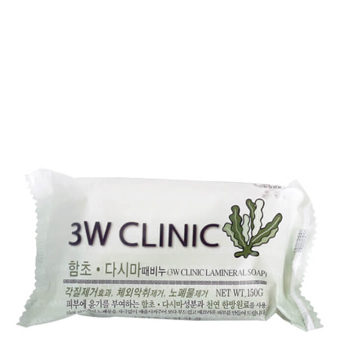 

Мыло для лица и тела 3W Clinic Lamineral Soap, Кусковое мыло для лица и тела с экстрактом бурых водорослей