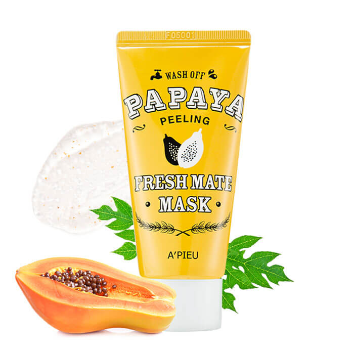 

Маска-пилинг A'Pieu Fresh Mate Papaya Mask, Эффективная маска-пилинг с папайей для мягкого очищения кожи лица