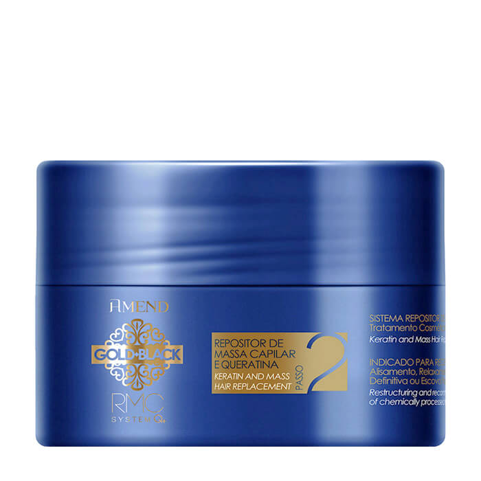 

Маска для волос Amend Capillary Mass and Keratin Repositioning Gold Black RMC System Q+, Маска с кератином для восстановления повреждённых волос