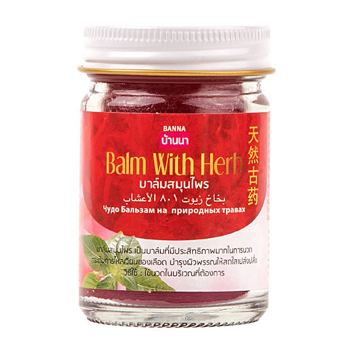 

Бальзам для тела Banna Herb Thai Balm (красный), Многофункциональный бальзам для тела на природных травах