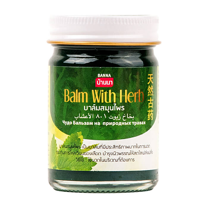 

Бальзам для тела Banna Herb Thai Balm (зелёный), Многофункциональный бальзам для тела с экстрактом Клинакантуса поникающего