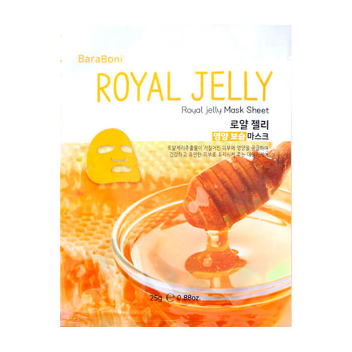 

Тканевая маска Baraboni Royal Jelly Mask Sheet, Тканевая маска для лица с экстрактом маточного молочко