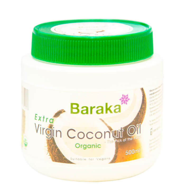 

Кокосовое масло Baraka Extra Virgin Coconut Oil (500 мл), Кокосовое масло холодного отжима из Шри-Ланки