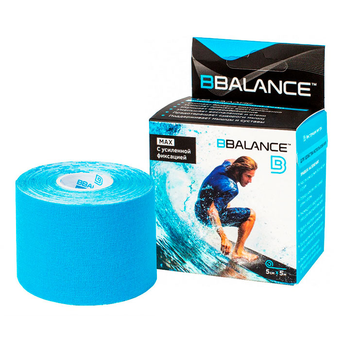 

Кинезио тейп BBalance Max (5см*5м) Blue, Кинезио тейпы с усиленным клеем для применения в условиях повышенной нагрузки