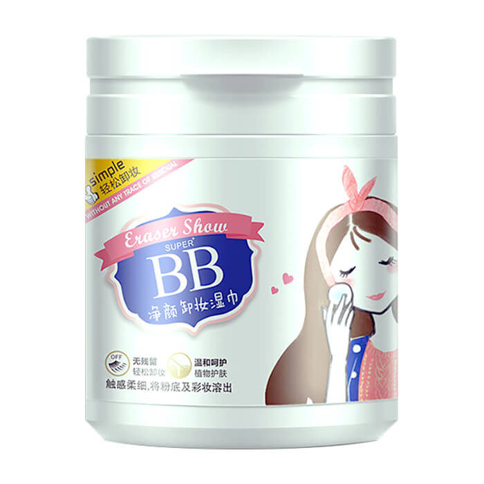 

Салфетки для снятия макияжа BioAqua Super BB Eraser Show, Влажные салфетки для очищения кожи лица с экстрактом алоэ вера
