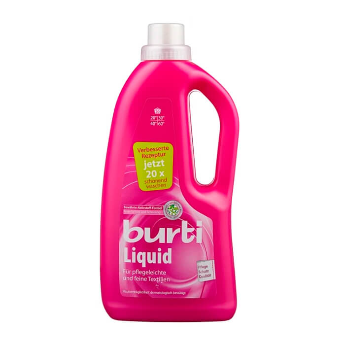 

Жидкое средство для стирки Burti Liquid (1,3л), Жидкое средство для стирки цветного и тонкого белья