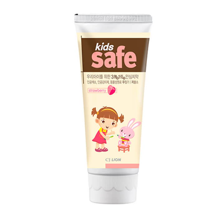 

Детская зубная паста CJ Lion Kids Safe Toothpaste - Strawberry, Детская зубная паста от 3 до 12 лет со вкусом клубники