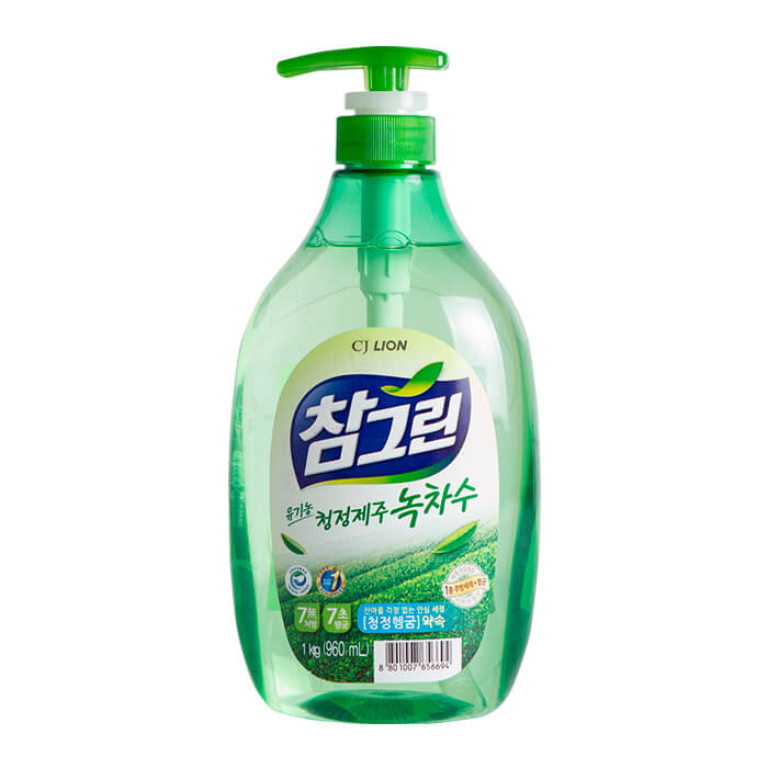 

Средство для мытья посуды CJ Lion Green Tea Squeaky Clean (960 мл), Средство с экстрактом зелёного чая для мытья посуды, овощей и фруктов