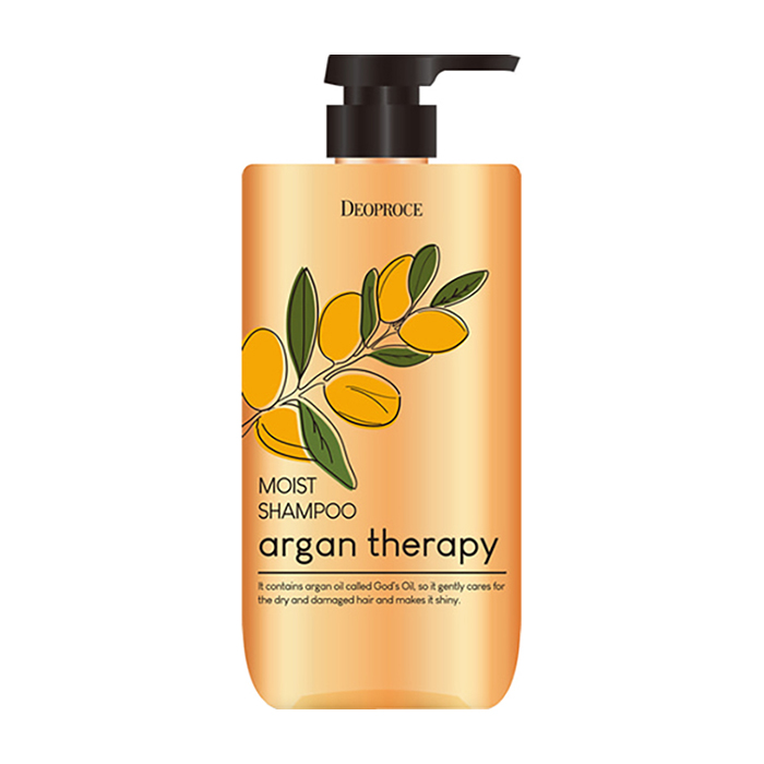 

Шампунь для волос Deoproce Argan Therapy Moist Shampoo, Мягкий шампунь с марокканским маслом арганы для бережного очищения волос