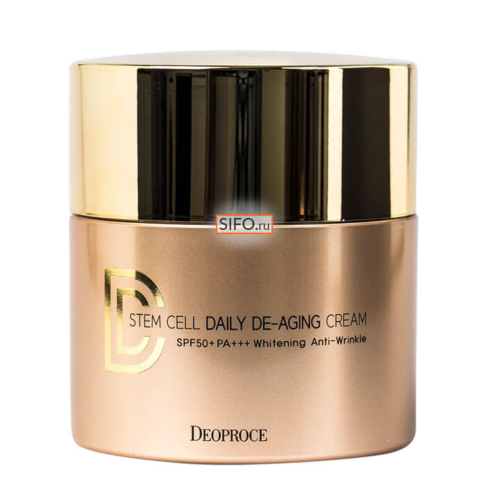 

DD крем Deoproce Stem Cell Daily De-Aging Cream, Маскирующий ДД-крем с антивозрастным эффектом