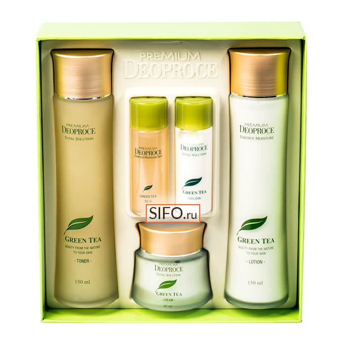 

Набор для лица Premium Deoproce Green Tea Total Solution 3 Set, Серия ухода за кожей лица с экстрактом зелёного чая