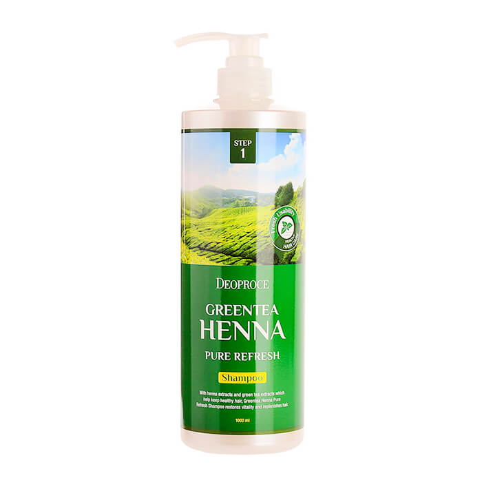 

Шампунь для волос Deoproce Green Tea Henna Pure Refresh Shampoo, Смягчающий шампунь для волос с зеленым чаем и хной