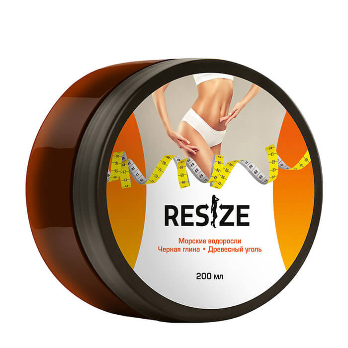 

Маска для тела ReSize Детокс-обёртывание, Тонизирующее детокс-обёртывание для кожи тела с глиной и углём