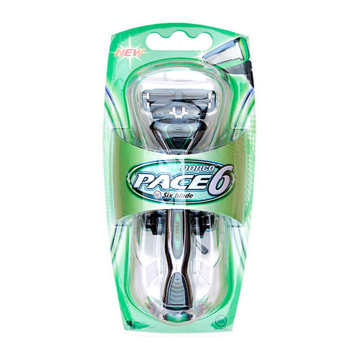 

Бритва мужская Dorco Pace6 (2 кассеты), Мужская шестилезвийная бритвенная система с 2 сменными кассетами