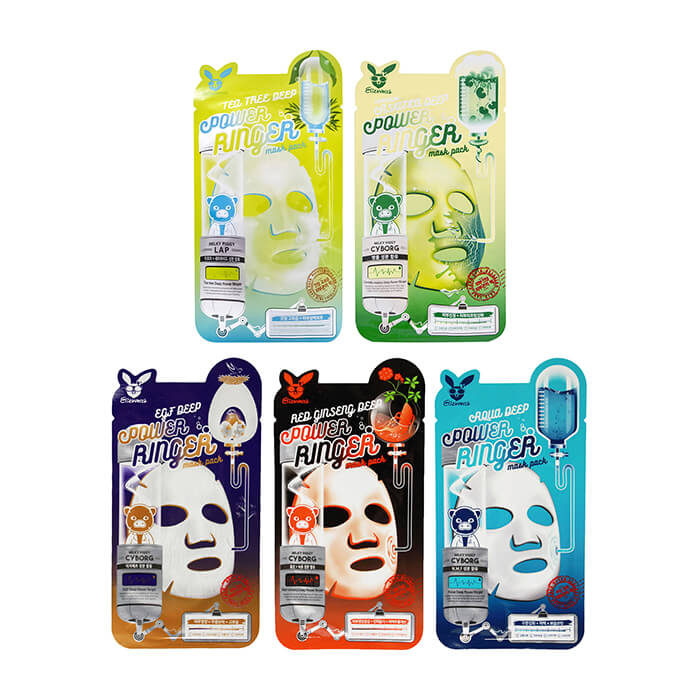 

Набор тканевых масок Elizavecca Deep Power Mask Pack #1 (5 шт.), Набор из 5 тканевых масок для комплексного ухода за кожей лица