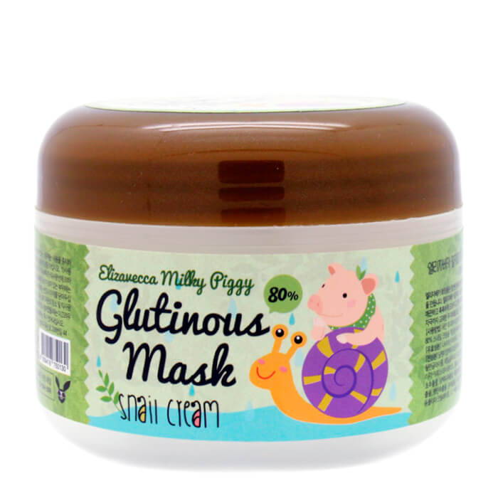Ночная крем-маска Elizavecca Milky Piggy Glutinous 80% Mask Snail Cream фото