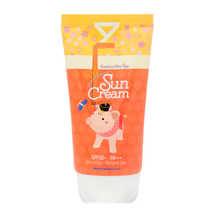 

Солнцезащитный крем Elizavecca Milky Piggy Sun Cream, Осветляющий крем для тела с высокой степенью защиты от UV лучей