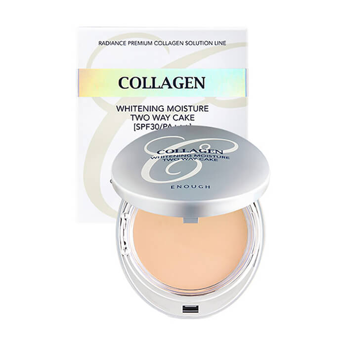 

Пудра для лица Enough Collagen 3 In 1 Two Way Cake, Цвет #13 Нежный бежевый, Отбеливающая увлажняющая пудра для лица 3 в 1 с коллагеном, Цвет #13 Нежный бежевый