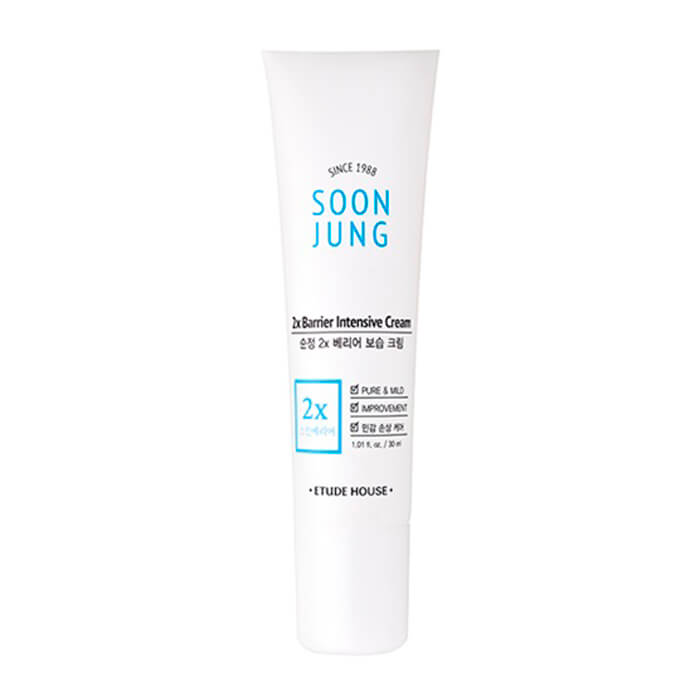 

Крем для лица Etude House SoonJung 2x Barrier Intensive Cream (30 мл), Увлажняющий крем для укрепления кожи лица с протеиновой защитой