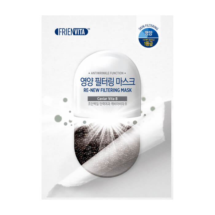

Тканевая маска Frienvita Re-New Filtering Mask, Обновляющая маска-фильтр для лица с экстрактом чёрной икры