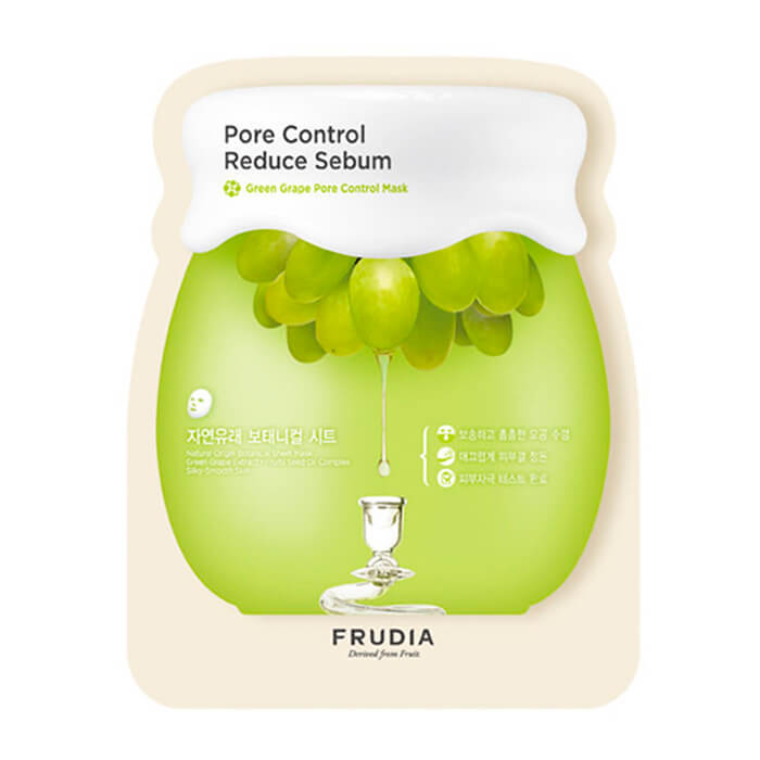 

Тканевая маска Frudia Green Grape Pore Control Mask, Себорегулирующая тканевая маска с 60% экстрактом зелёного винограда