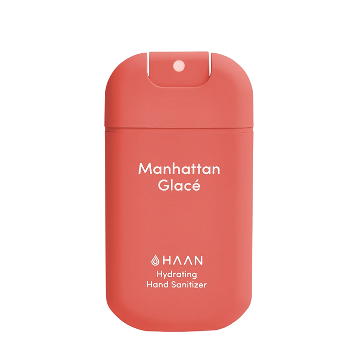 

Дезинфицирующий спрей для рук Haan Hand Sanitizer Manhattan Glacé, Очищающий и увлажняющий спрей для рук с ароматом коктейля "Манхэттэн"