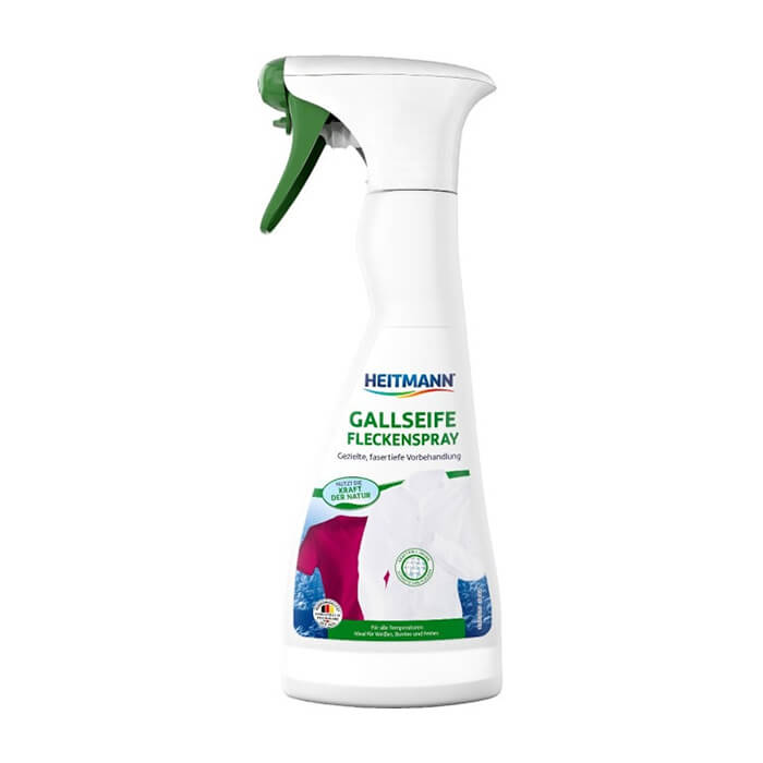 

Пятновыводитель для одежды Heitmann Gallseife Fleckenspray, Спрей-пятновыводитель на основе желчного мыла для всех типов тканей